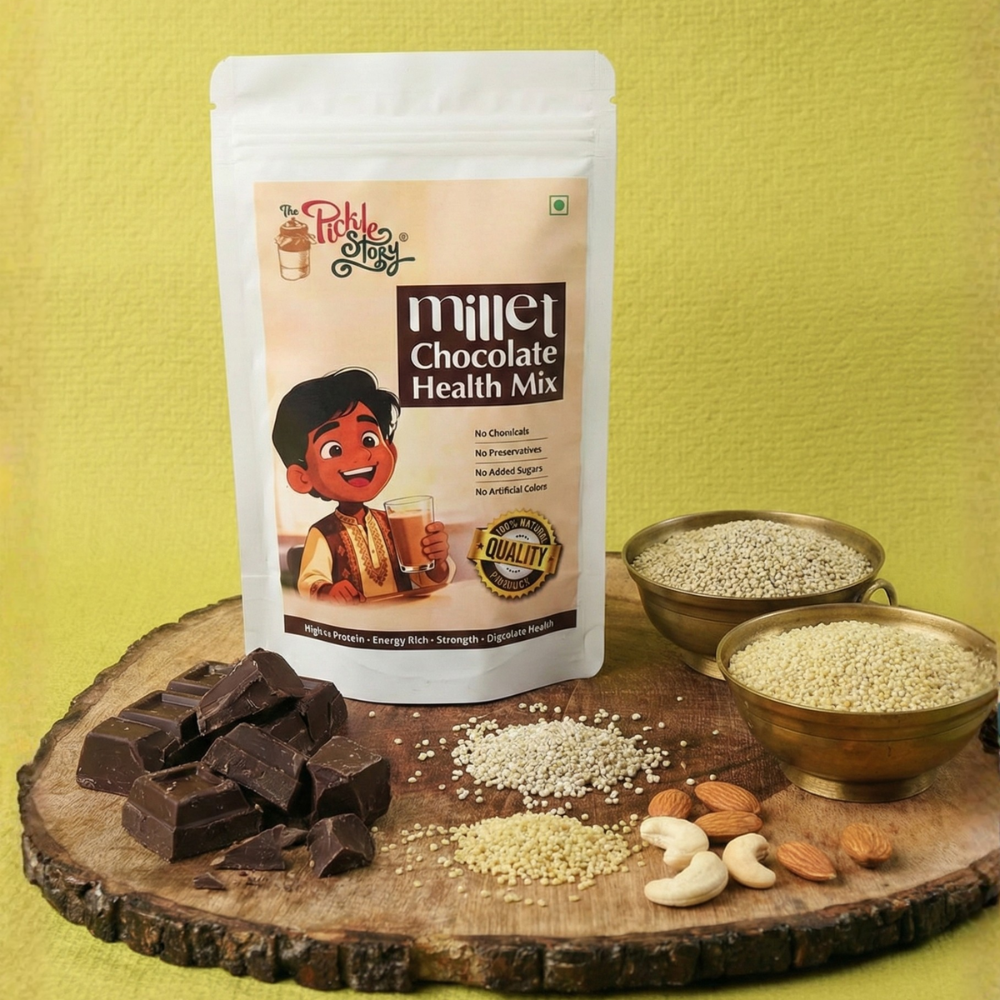 Millet Chocolate Health Mix โ High-Protein & Growth Support | No Added Sugar & Preservative-Free